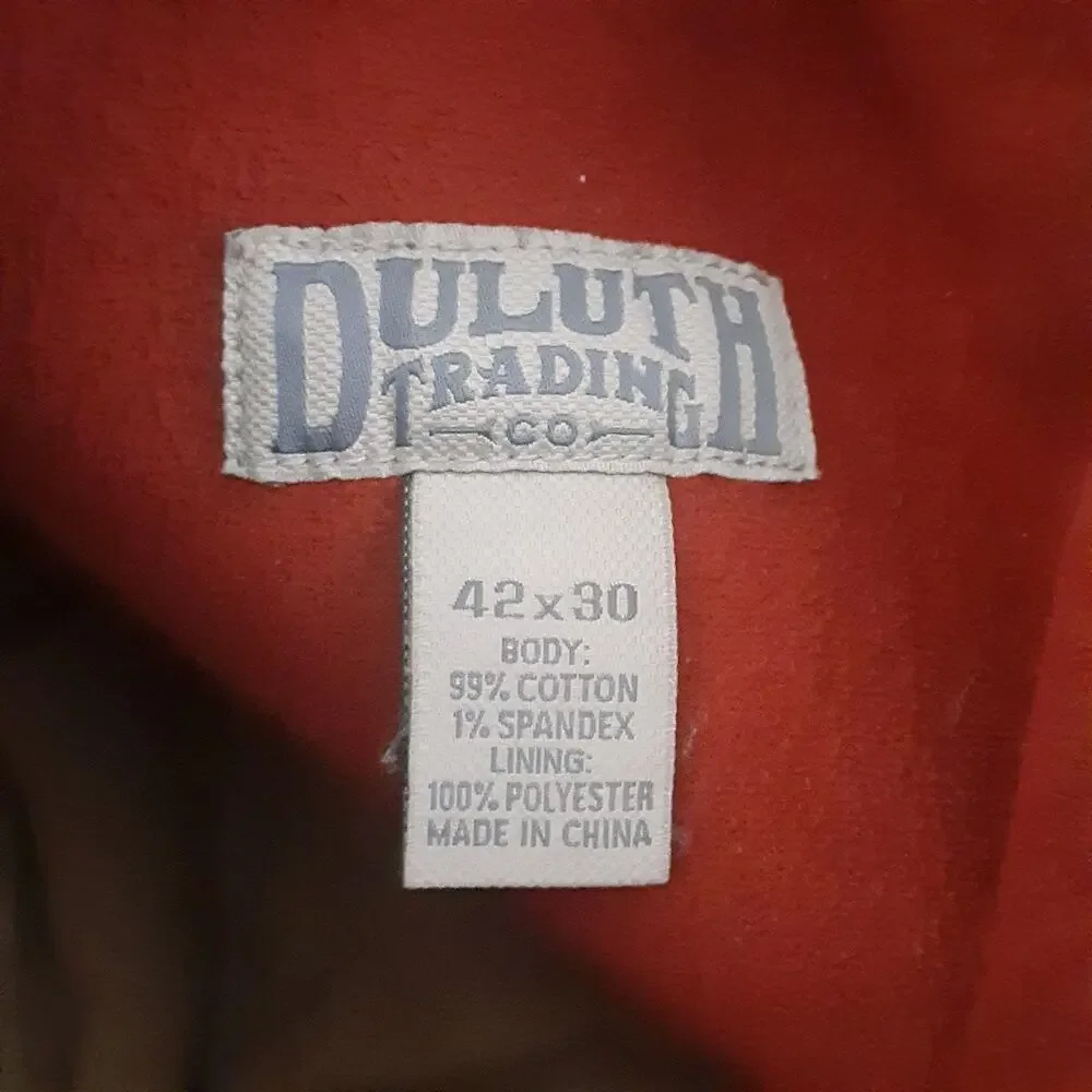 Duluth Trading Men 42x30 Flex Ballroom Mid Rise Dark Wash Blue Jean READ